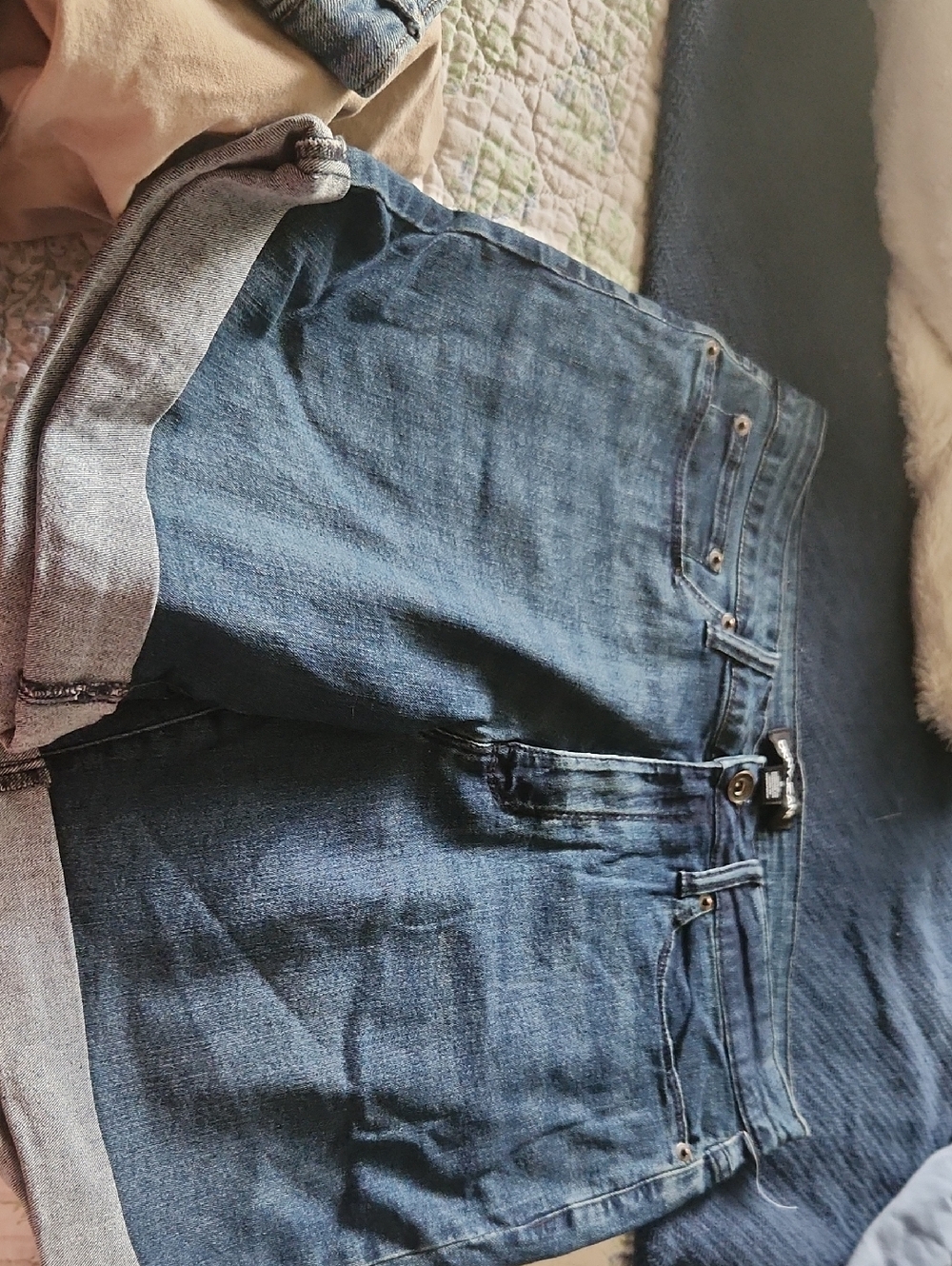 DKNY Dark Blue Cropped Ankle Jeans